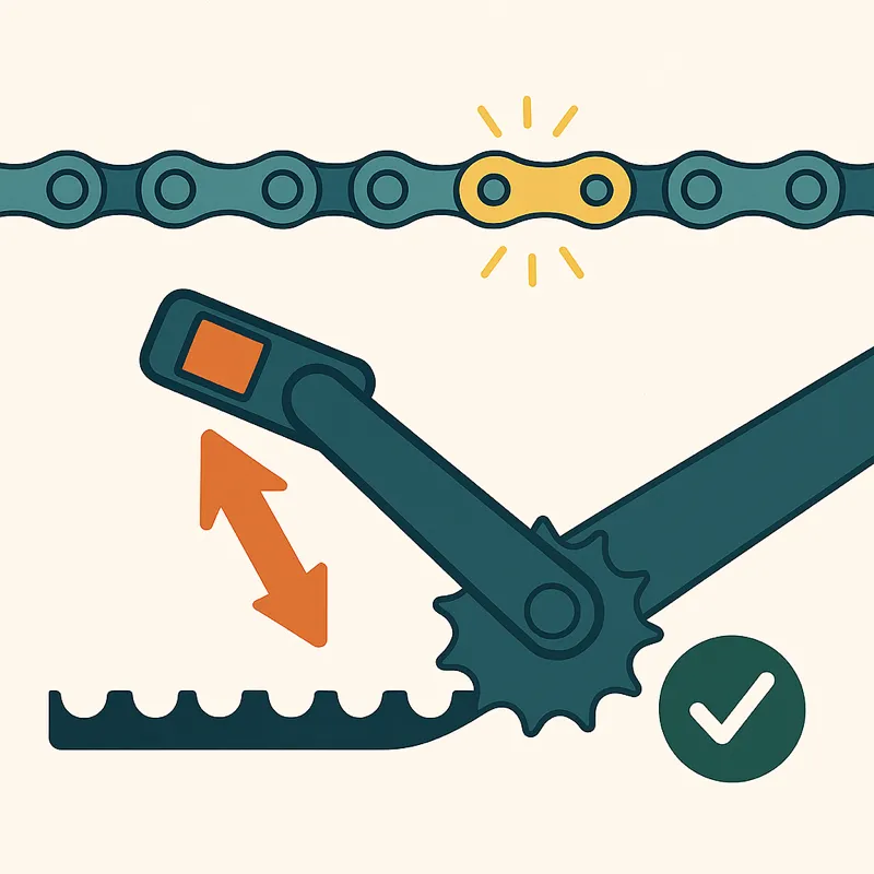 Kettenschloss einsetzen